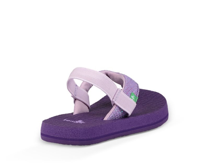 Sanuk Yoga Glitter Kids' Sandals Purple | Canada 301BEX